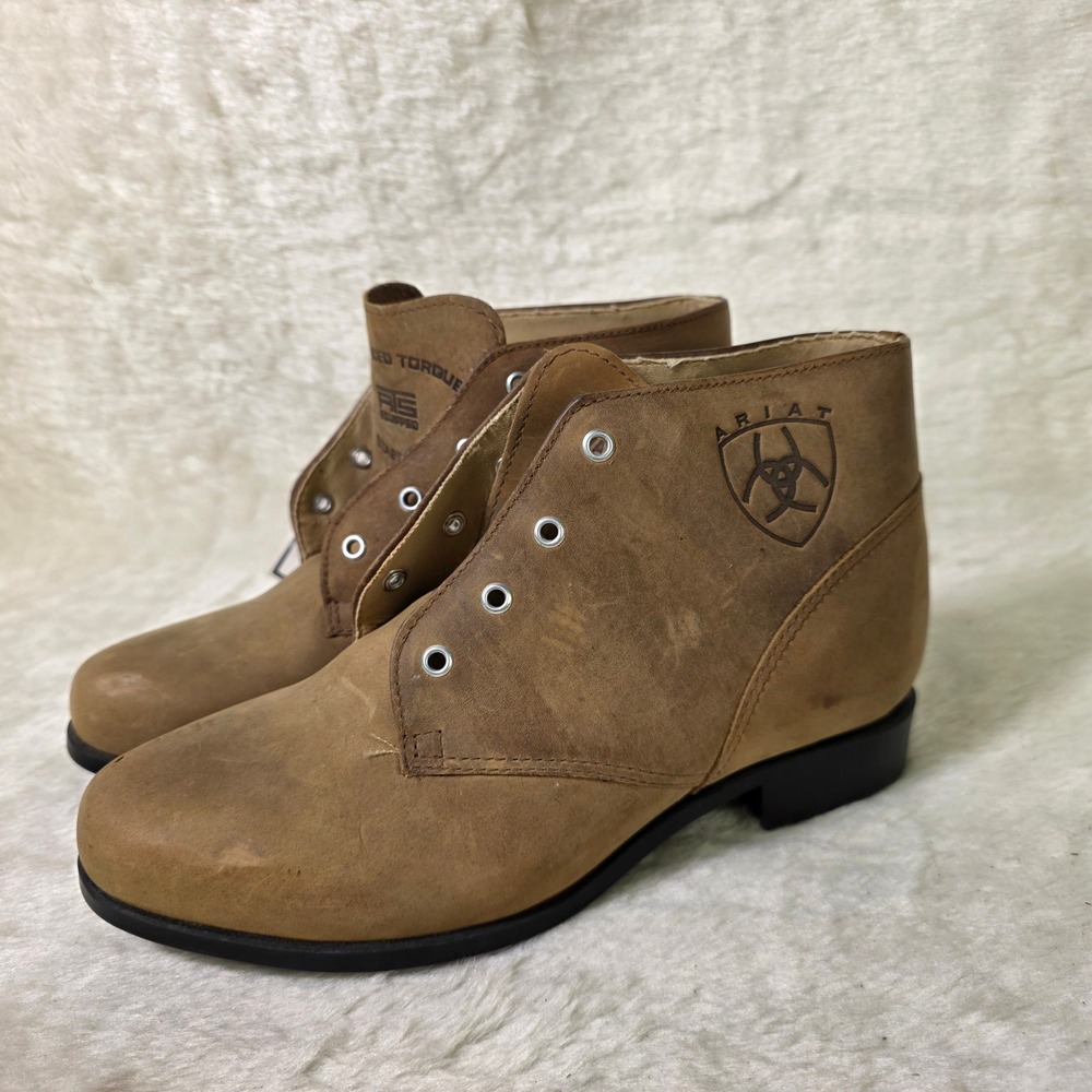 VTG NEW Ariat Jessie Roper Ankle Boots Brown Leather Womens 5.5